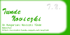 tunde noviczki business card