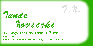 tunde noviczki business card